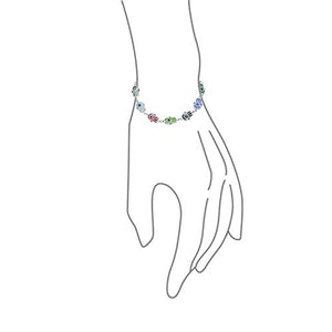 Turkish Colorful Multi Color Hamsa Hand Bracelet For Women For Protection And Good Luck 925 Sterling Silver