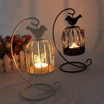 Candle Hanging Stand Iron Craft Lantern Lovers Romantic Candlelight Holder Decor