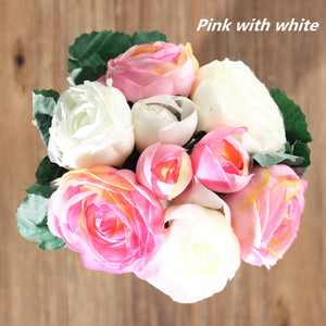 Artificial Silk Flower Peony Bouquet 9 Heads Flowers Home Cafe Decoration Wedding Bridal Party Decor