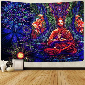 Simsant Psychedelic Shrooms Tapestry Colorful Abstract Trippy Tapestry Wall Hanging Tapestries for Home Dorm Fantasy Decor